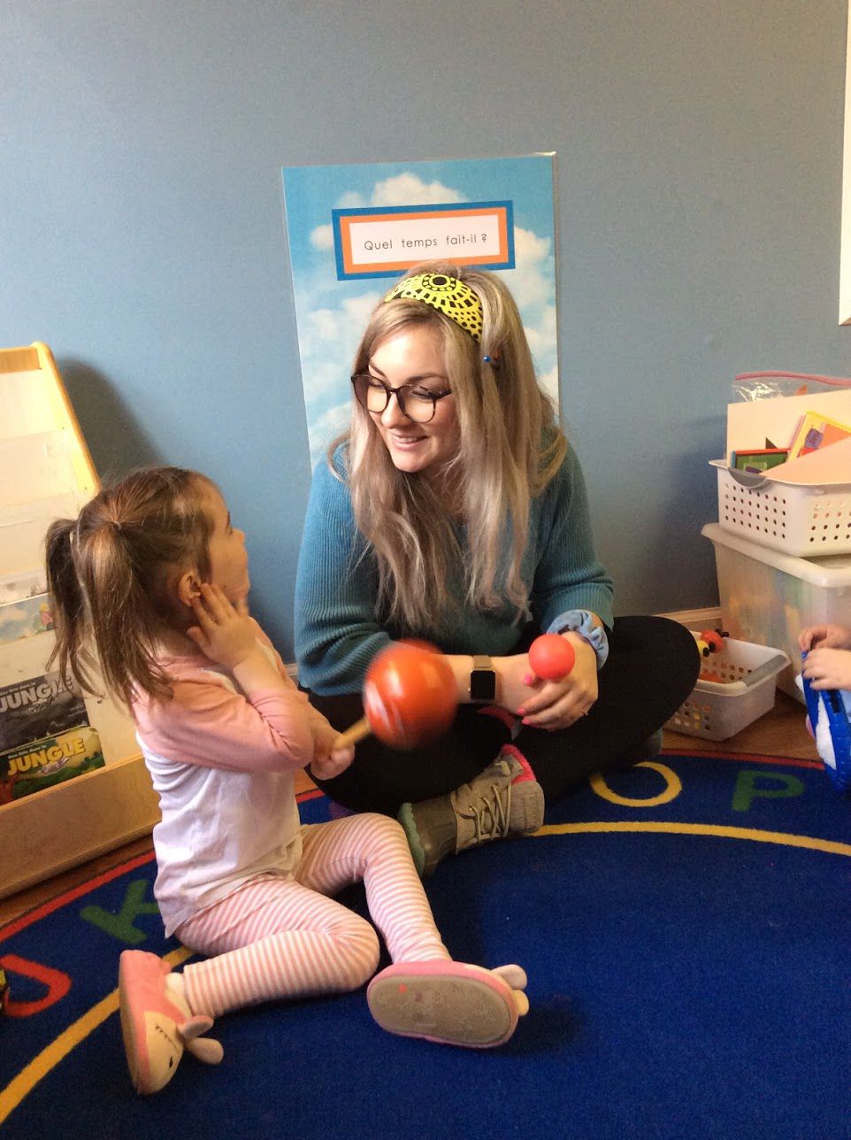 Teacher and child